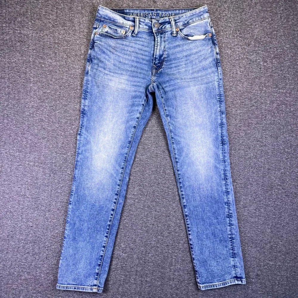 American Eagle Outfitters Men Slim Fit Denim Jeans 30x30 Airflex+ Fits30x27.5 AE